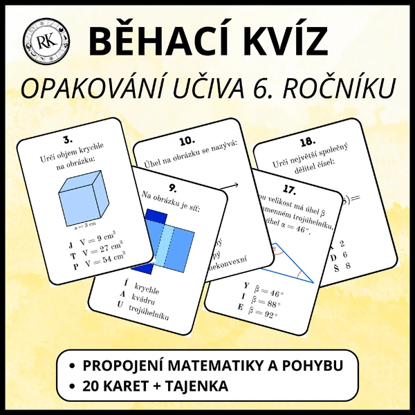 Opakování učiva 6. ročníku - Běhací kvíz