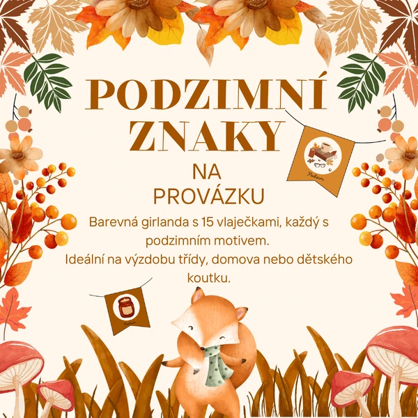 Podzimní girlanda - 15 podzimních znaků