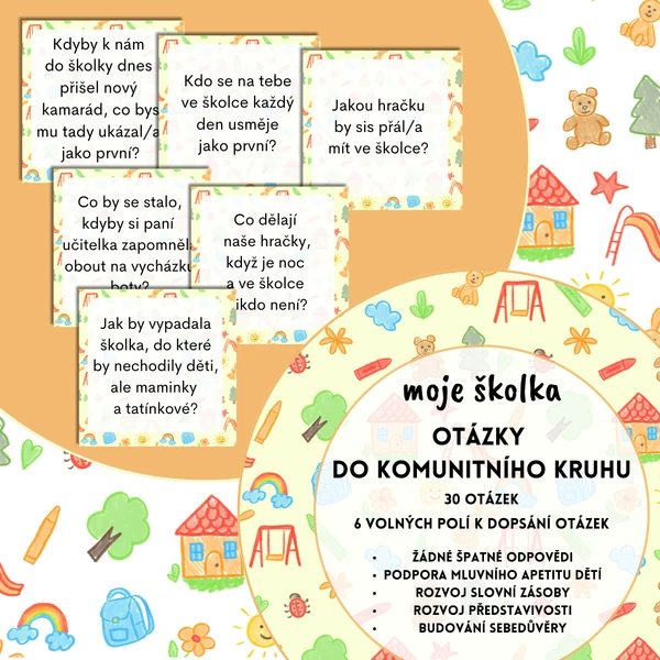 Otázky do komunitního kruhu - moje školka