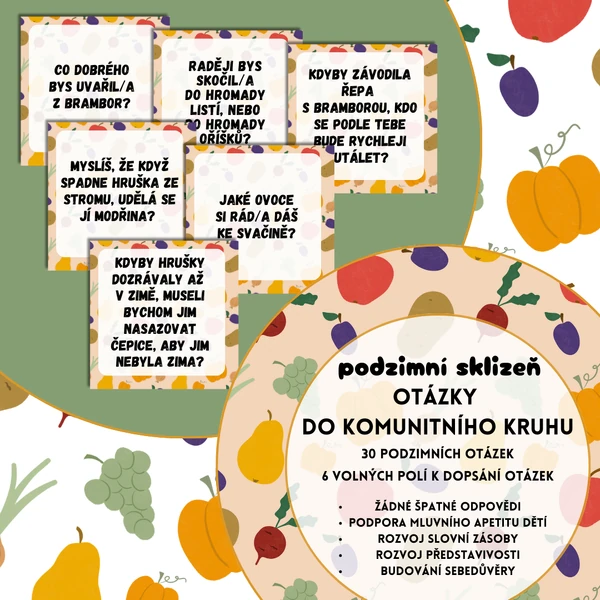 Otázky do komunitního kruhu - podzimní sklizeň
