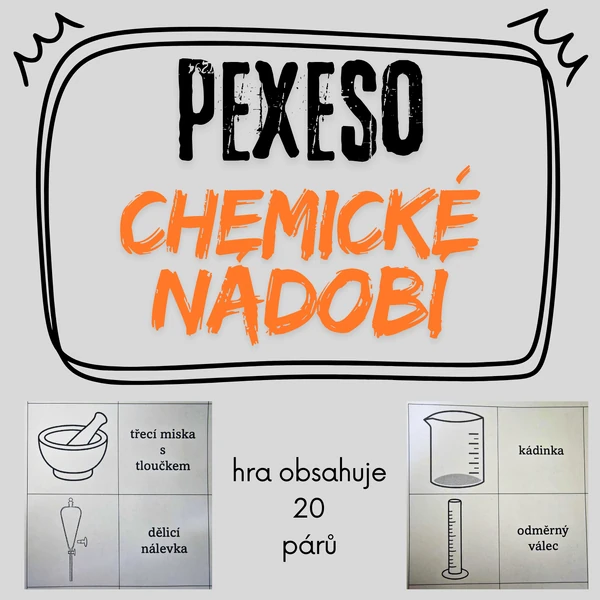 Pexeso - laboratorní nádobí a pomůcky