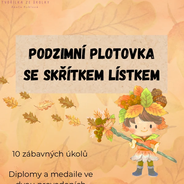 Podzimní plotovka se skřítkem Lístkem