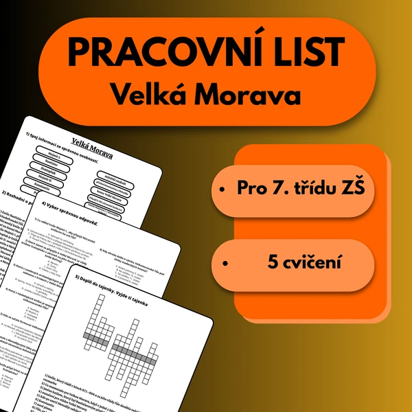 Pracovní list - Velká Morava