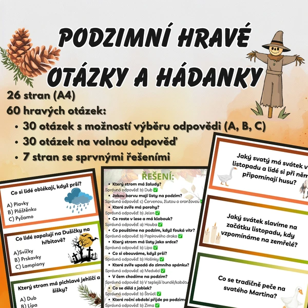Podzimní hravé otázky a hádanky