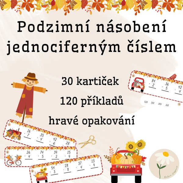 Podzimní násobení jednociferným číslem