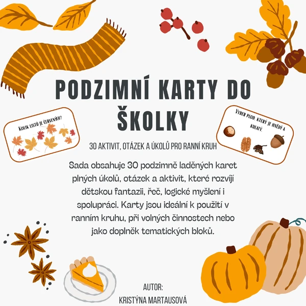 Podzimní úkolové kartičky