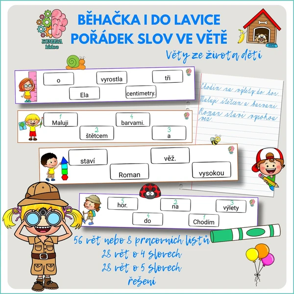 Běhačka i do lavice: Pořádek slov ve větě - Ze života dětí 