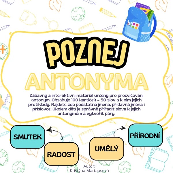 Poznej antonyma! - 100 kartiček