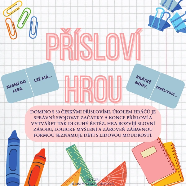 Hravá přísloví - Domino s 50 příslovími