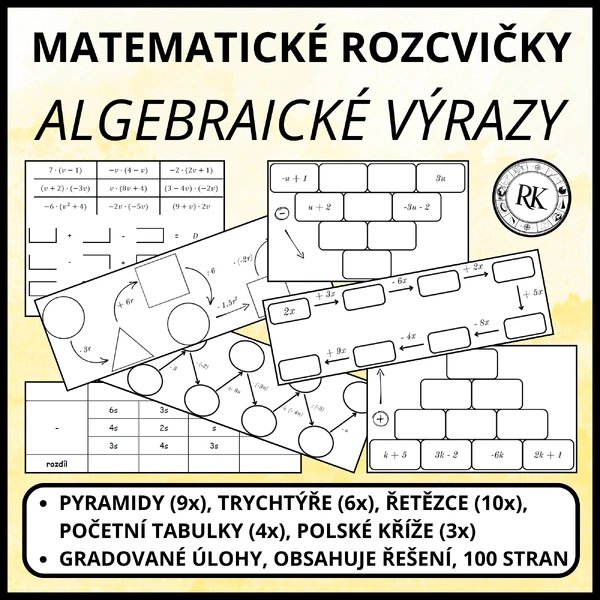 Algebraické výrazy - Rozcvičky