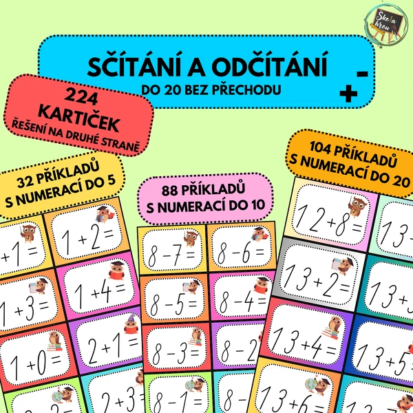 SČÍTÁNÍ A ODČÍTÁNÍ DO 20 (bez přechodu)
