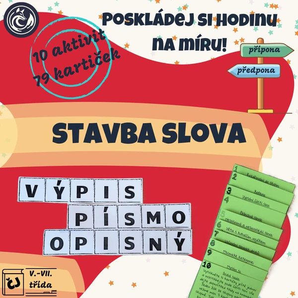 Stavba slova - poskládej si hodinu na míru!