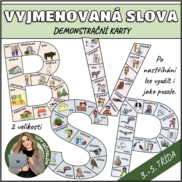 Vyjmenovaná slova, demonstrační karty