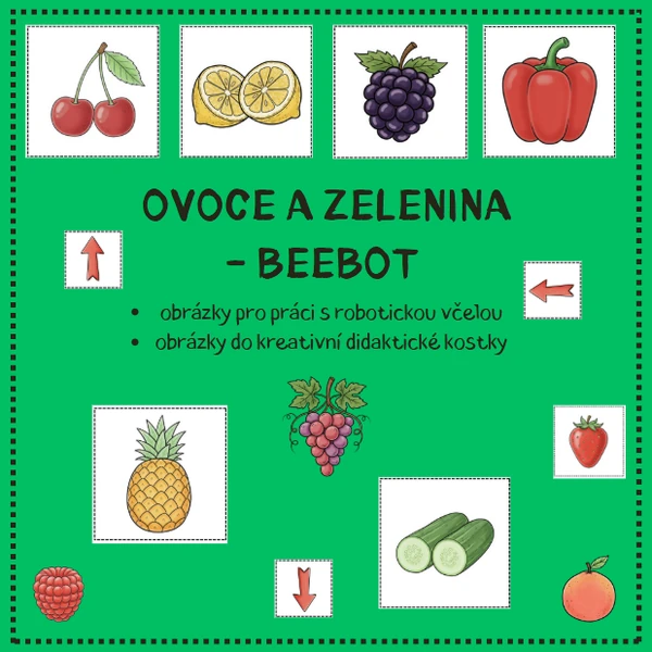 OVOCE A ZELENINA - didaktická včelka beebot