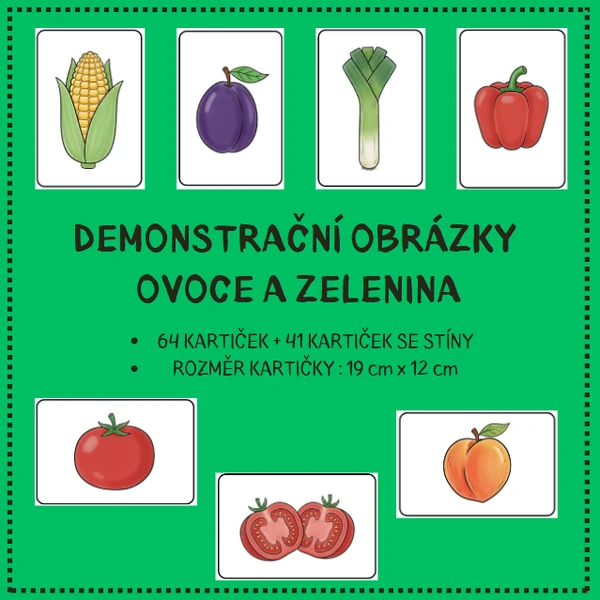 OVOCE A ZELENINA - demonstrační obrázky