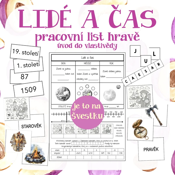 Lidé a čas - úvod do vlastivědy - pracovní list hravě