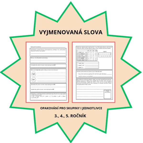 VYJMENOVANÁ SLOVA (opakování pro skupiny i jednotlivce)