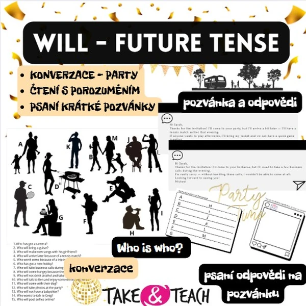 WILL - FUTURE TENSE - PARTY INVITATION