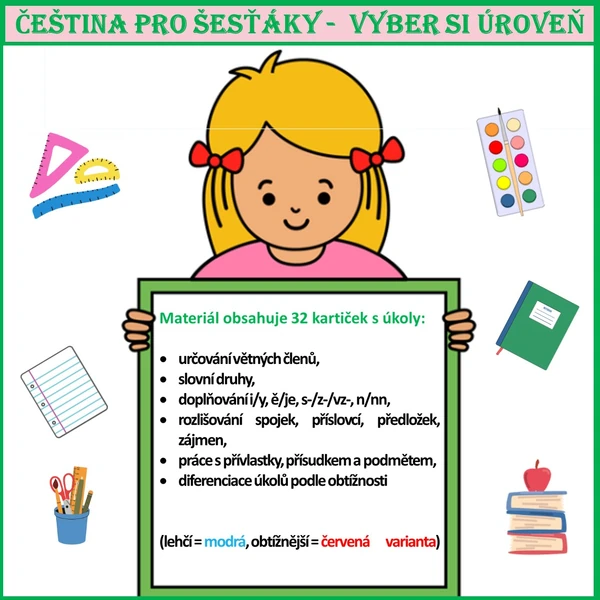 ČEŠTINA PRO ŠESŤÁKY – VYBER SI ÚROVEŇ