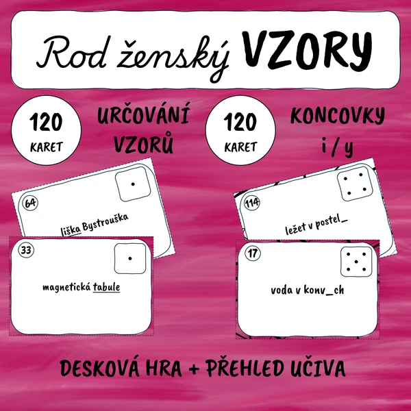 Rod ženský - vzory a koncovky