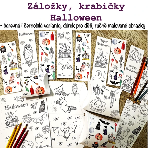 Záložky, krabičky - Halloween