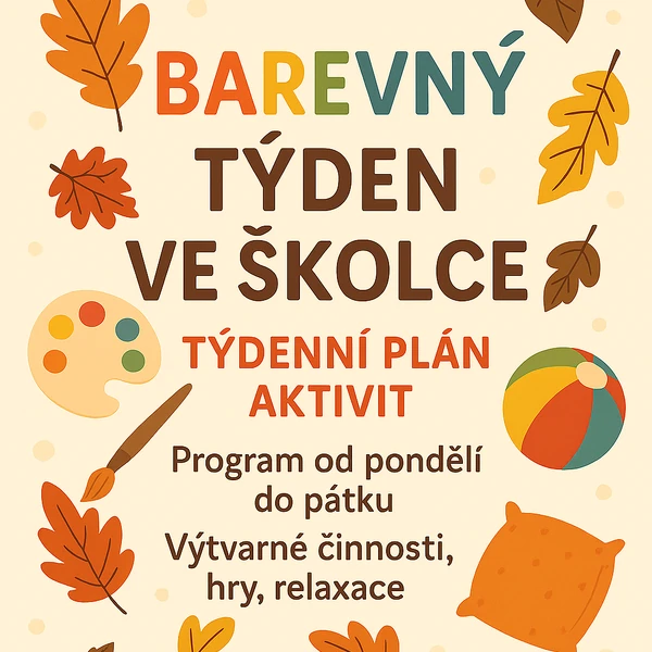 Barevný podzimní týden - týdenní plán pro MŠ