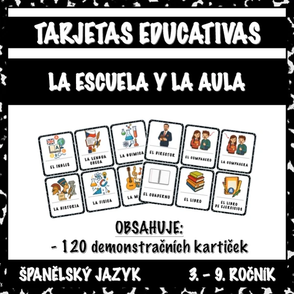 Tarjetas Educativas - La Escuela y La Aula