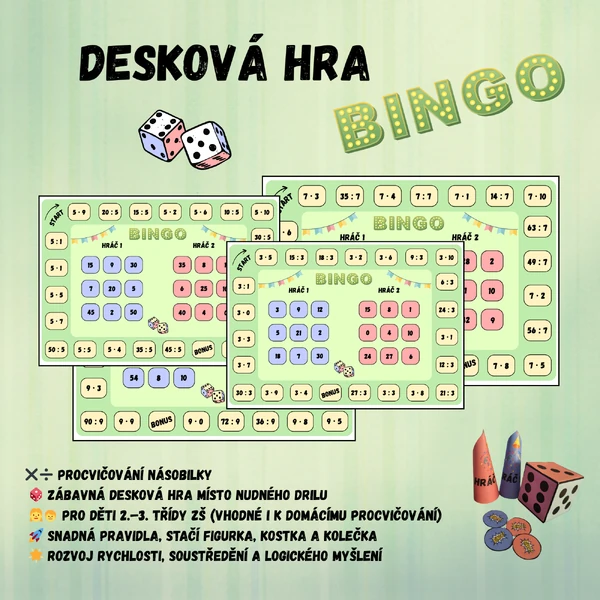 Deskovka Bingo - násobilka