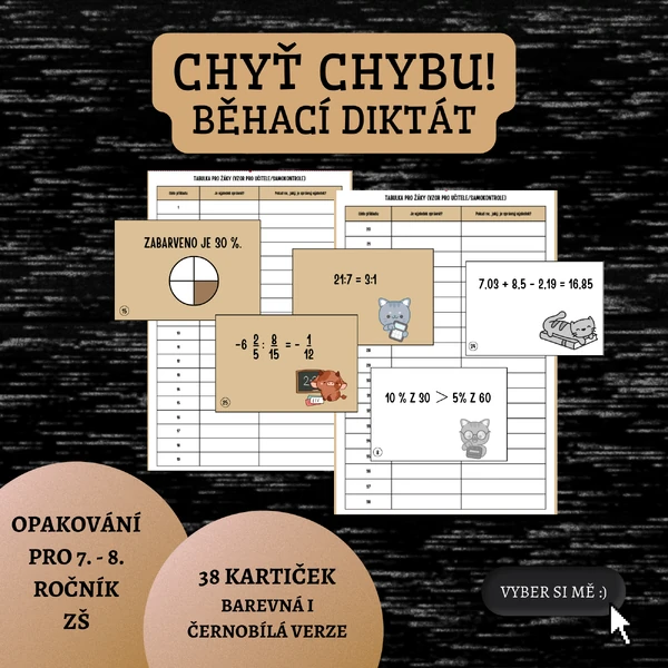 Běhací diktát - Chyť chybu!