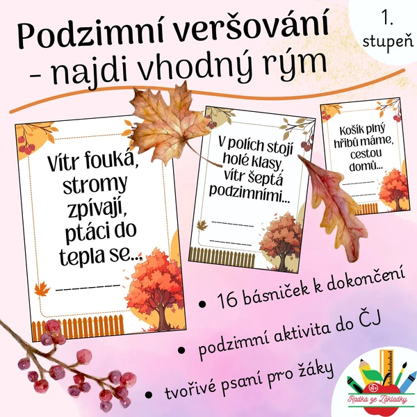 Podzimní veršování - najdi vhodný rým