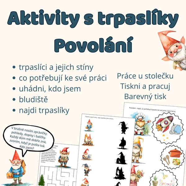 Skřítci, trpaslíci - povolání