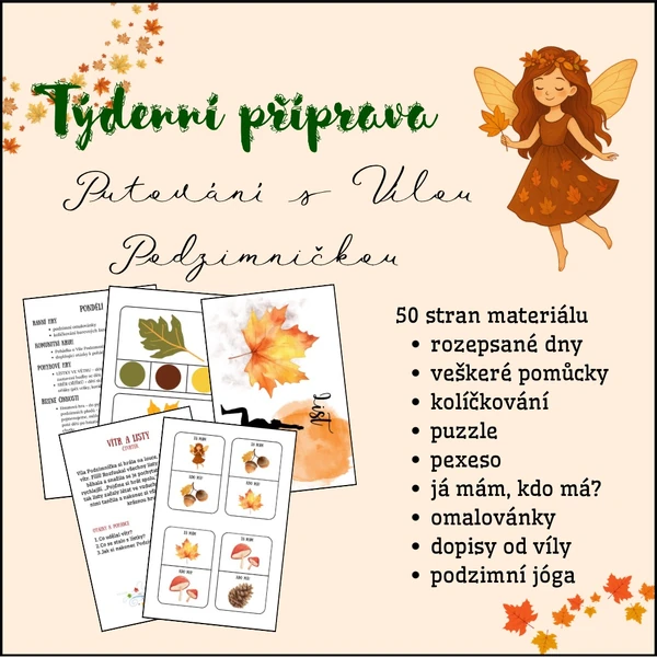 Týdenní příprava - putování s vílou Podzimničkou