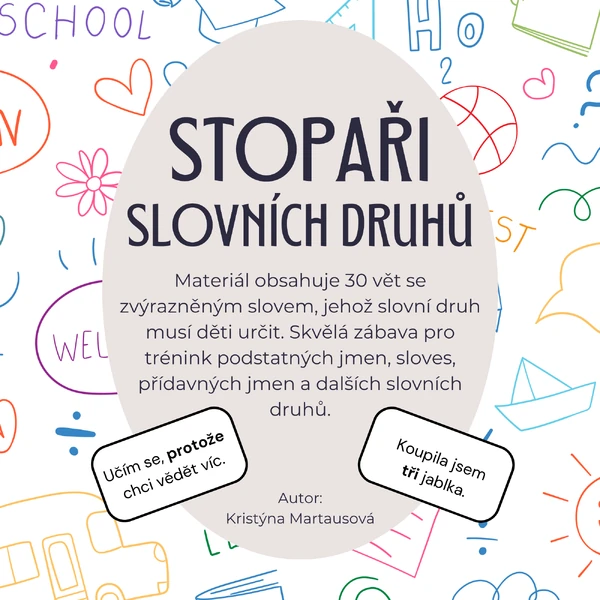 Stopaři slovních druhů - 30 vět 