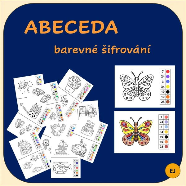 Abeceda - barevné šifrování