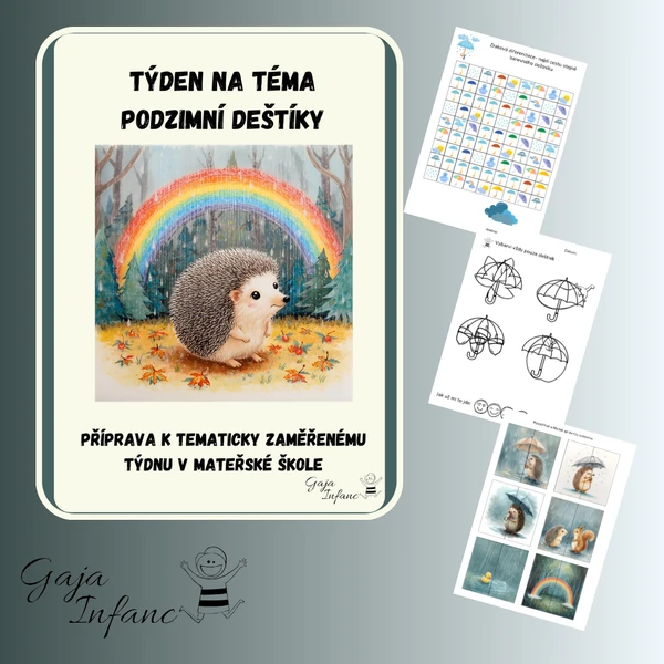 🍂 Týden na téma- Podzimní deštíky 🍂