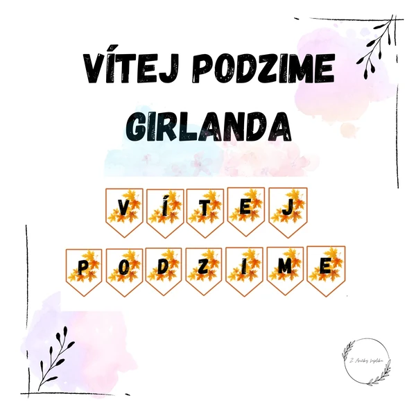 Vítej podzime girlanda