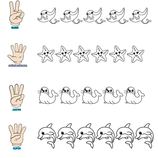 🐬VODNÍ PRSTÍČKY (Předmatematické dovednosti pro MŠ)