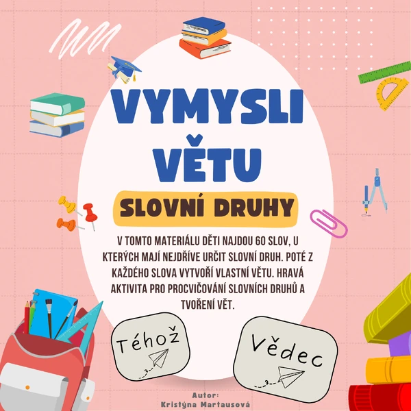Vymysli větu - Slovní druhy