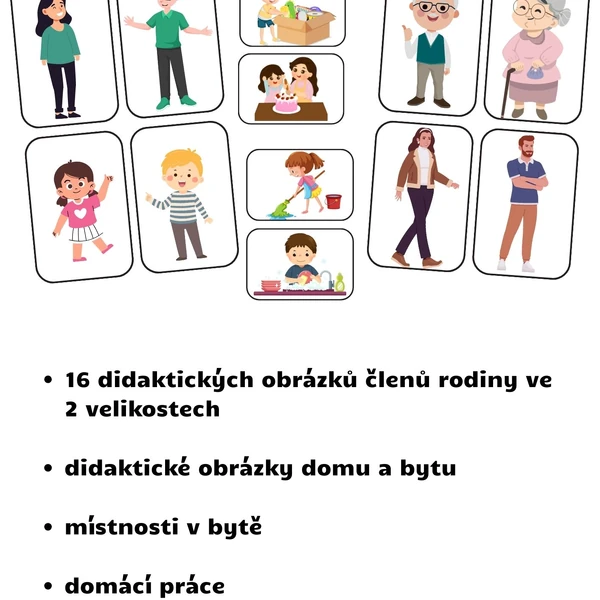 Moje rodina - didaktické obrázky