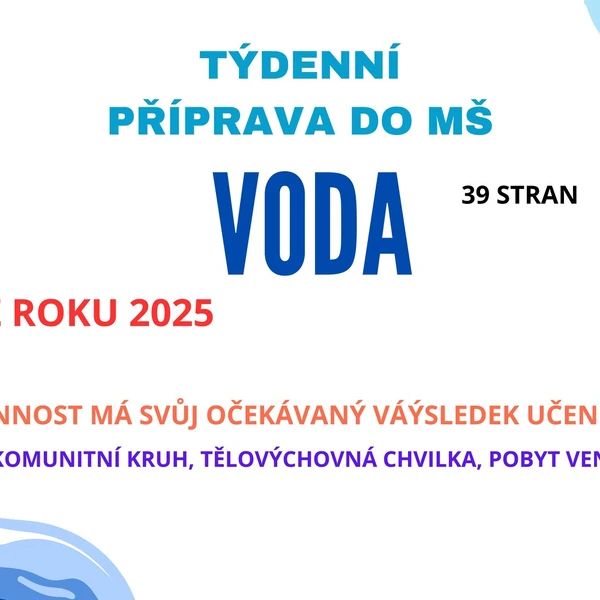 Týdenní příprava do MŠ na téma: Voda