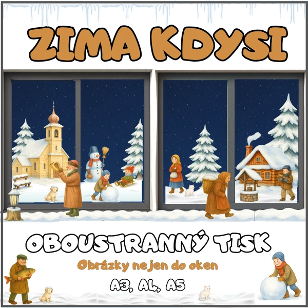 VÝZDOBA zima ,,kdysi,, - výzdoba nejen do oken!