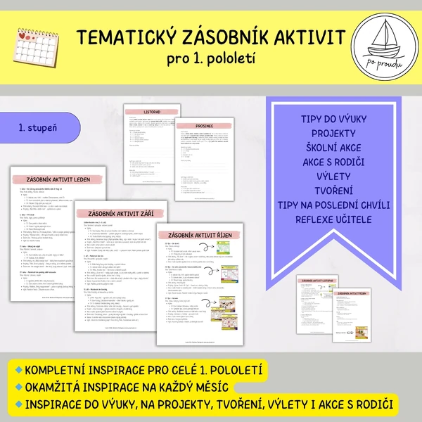 Tematický zásobník aktivit na 1. pololetí a měsíční inspirace