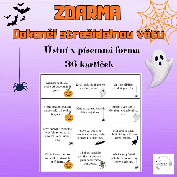 HALLOWEEN - Dokonči strašidelnou větu