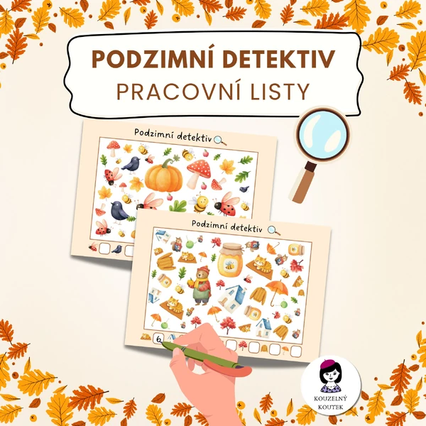 Podzimní detektiv, podzimní pátračka, podzimní hledačka, počítání