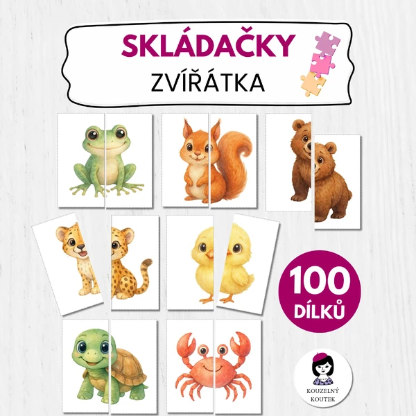Puzzle skládačka pro nejmenší děti, zvířátka