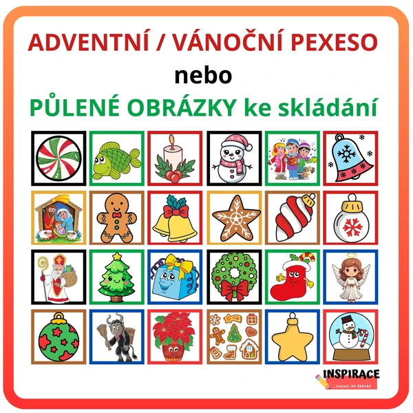 Adventní – Vánoční pexeso