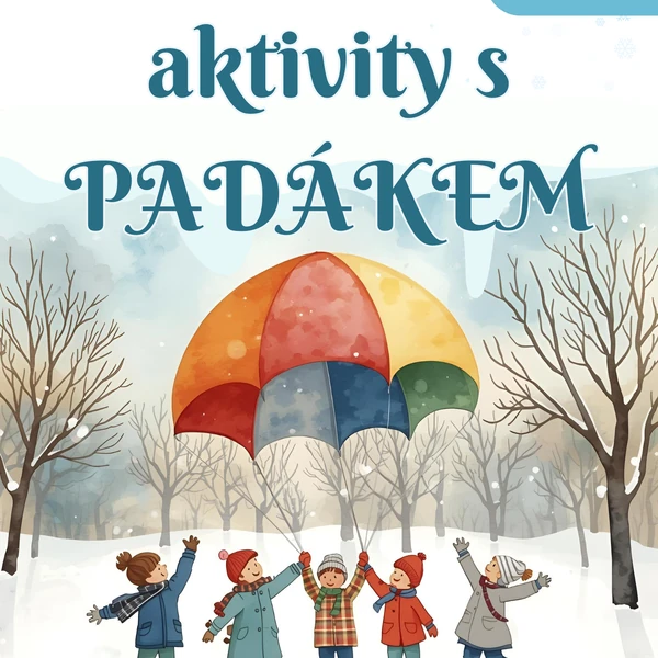 Pohybovky s padákem - zima, padák