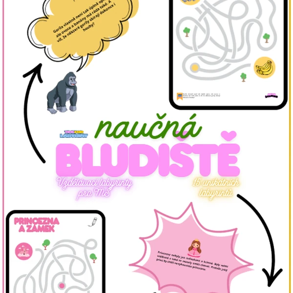 🎓NAUČNÁ BLUDIŠTĚ🐶(15 unikátních labyrintů)