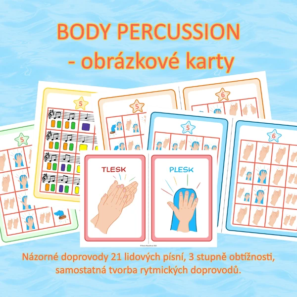 Body percussion - obrázkové karty k písničkám