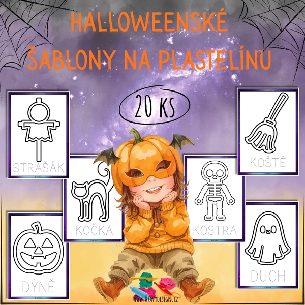 Halloweenské šablony na plastelínu
